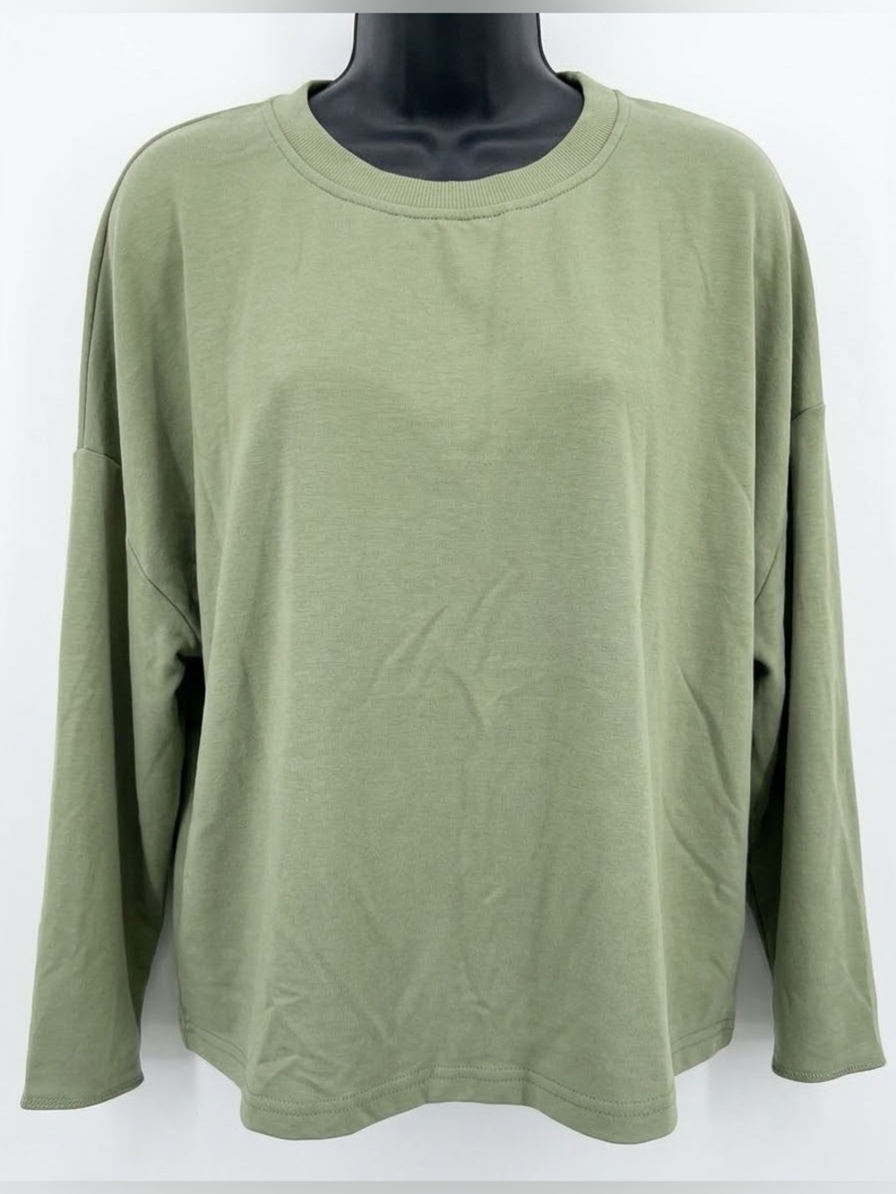 FREE FLY APPAREL Bamboo Knit Long Sleeve Pullover Sage Green Women's Size XL